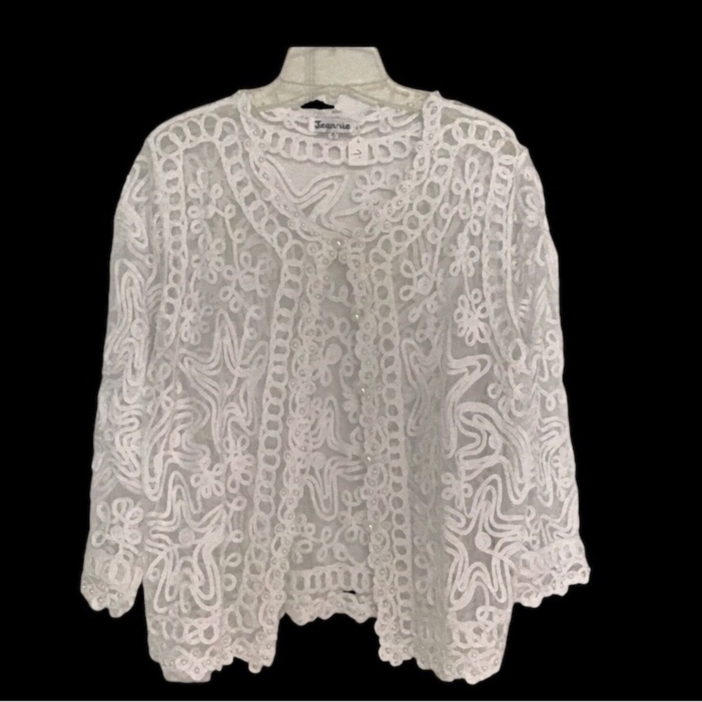 White Sheer Jeannie Ribbon Jacket